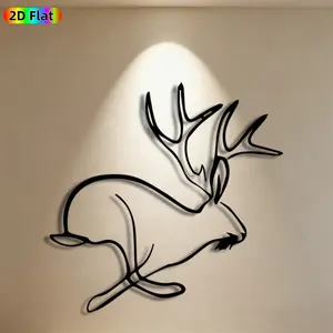 1pc Deer Head Metal Wall Art, Stylish Deer Head Statue Mural, Ideal Gift for Christmas, New Year, Animal Decor Enthusiasts, Weather-Resistant Metal Wall Decor Wall Sculptures, Perfect for Living Room Wall & Garden Fence, Unique Home Decor Accent