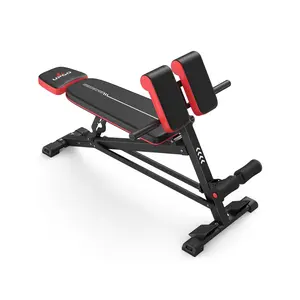 superior quality  UPGO Adjustable Weight Multi Functional Full Body Workout Roman Chair for Hyper Back Extension Flat Decline Bench with Handle Abdomen core and Comprehensive Glute Training