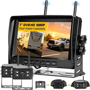 Backup Camera - Rv Backup Camera with  7"  - Dual  Up Camera Systems for  - IP69  Rv Camera with DVR, Night Vision for Rv, , Trailer and Camper