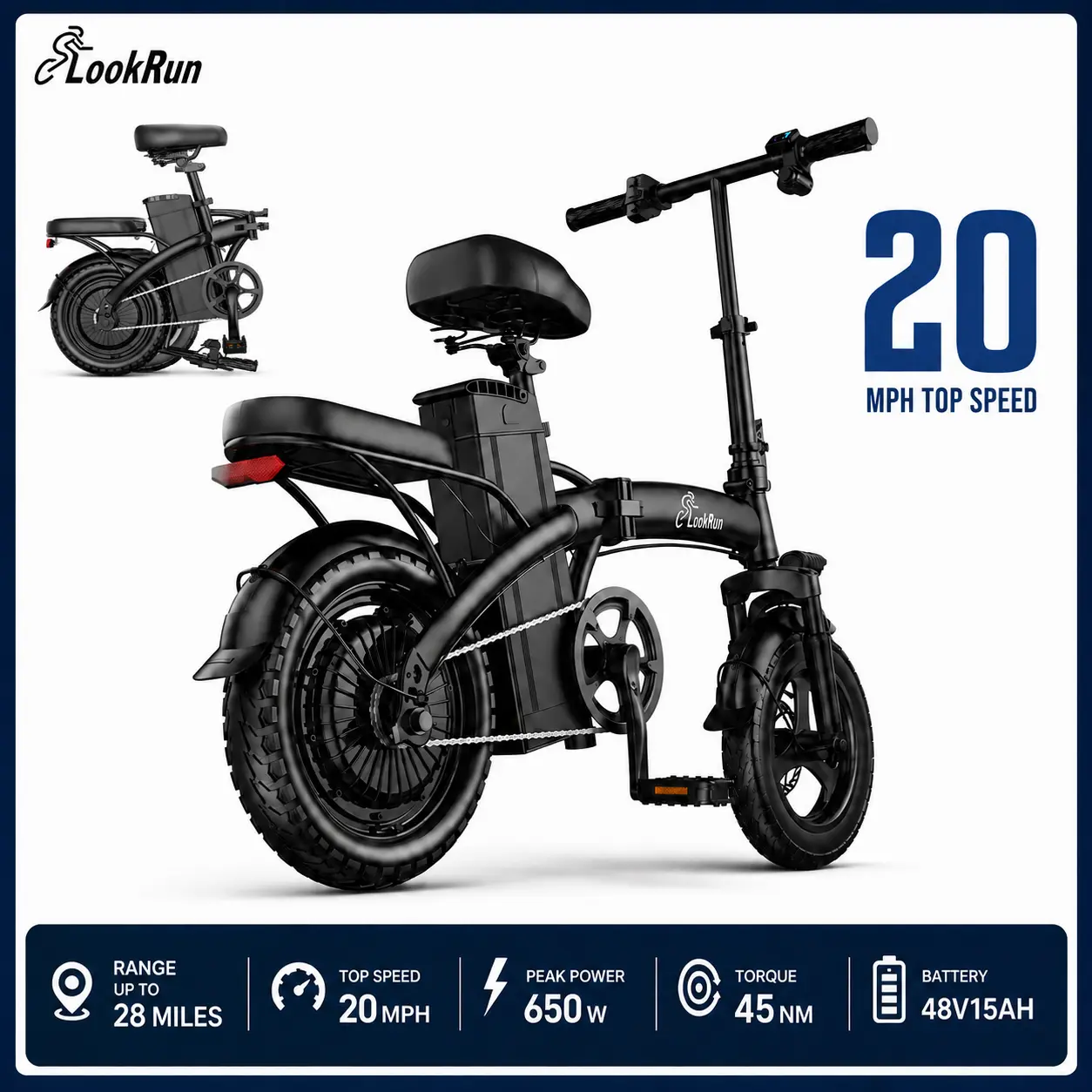 G11 Adult Foldable Electric Kick Scooter - 20MPH Top Speed, 28mi Max Range, 48V15Ah Batt., 650W Peak Motor, 45NM Torque, Anti-Slip Deck, Foldable Size, Dual Comfort Saddle, All-Terrain Tire, Rear Disc Brake for Urban Commute & Sports bikes vinta
