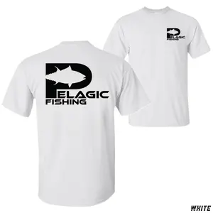 Pelagic Fishing Logo T-Shirt, Offshore Graphic Tee with Tuna Silhouette, Soft Cotton Blend Shirt for Deep Sea Anglers, Sport Fishing Fans & Ocean Lifestyle Lovers