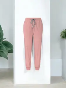 Women's Light Pink Jogger Scrubs Pants Comfort