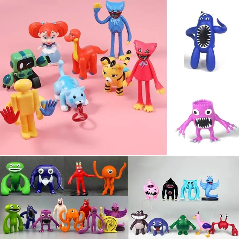 New 9pcs/set Garten of Banban Action Figure Toys PVC Game Nabnab Hunter Tim Silent Steve Plushies Dolls Children Birthday Gifts