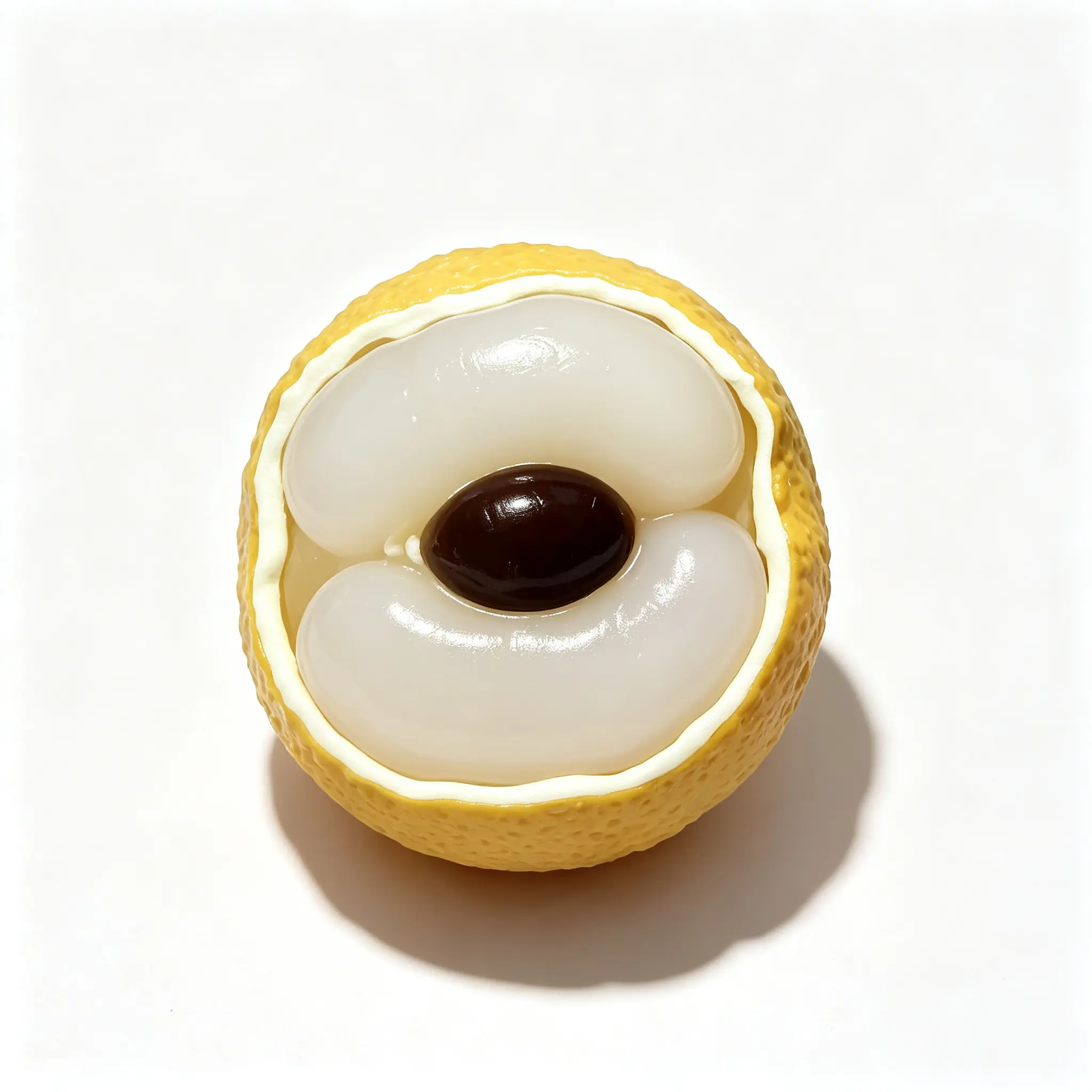 5.12 Inch Longan Squishy Fidget Hobby Toy, Soft Slow Rising Squeeze Stress Relief Toy, High Playability Kawaii Fruit Sensory Toy, Cute Desk Toy Gift for Collectors & Anxiety Relief