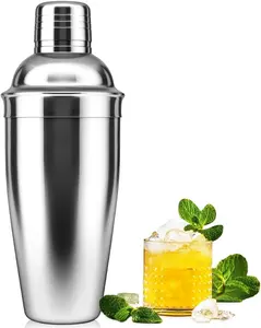 Professional 24oz Cocktail Shaker with Built-in Strainer – Easy Drink Mixer for Margaritas & Home Bar