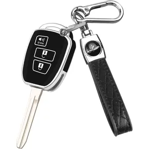 For Toyota 4Runner, Corolla, Tacoma etc-Soft TPU Full Protection Key Fob Cover with Keychain