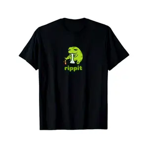 funny shirts for men Rippit Stoner Frog Smoker Theme Men and Women T-shirt, S-XXXL% Cotton, Friend Gift,, Black
