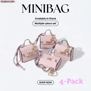 Aesthetic Travel Essentials: 4-Pack Micro Bag Lipstick & Coin Pouches. Waterproof Vegan Leather Mini Organizers. Chic Portable Catchall Storage for Earbuds, Jewelry & Keys in Your Everyday Purse.