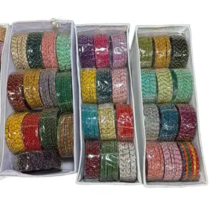 Elegant Metal and Thread Bangles in Various Colors & Sizes 2.6" Perfect for Matching Dress Colorful Accessories