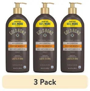 (3 Pack) Gold Bond Men'S Essentials Everyday Moisturizer Hand and Body Lotion for Normal to Dry Skin, 24 Oz Chattem Inc.