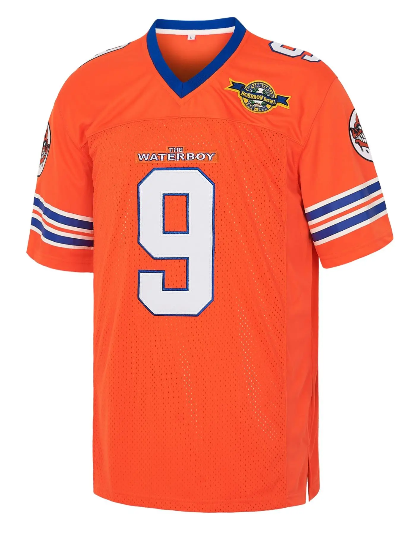 Men's Embroidered The Waterboy Bobby Boucher #9 Adam Sandler Mud Dogs Movie Football Jersey, Athletic Jersey Football, Sports Fan V-Neck Rival Gear Classic Sportswear, Embroidered Jersey Football