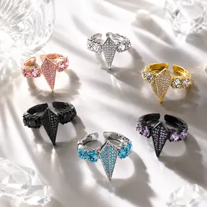 Iced Out Black Panther Cubic Zirconia Statement Ring Unisex Mens Womens Hip Hop Rapper Bling CZ Ring Limited Edition Luxury Jewelry Box Packaging Birthday Anniversary Valentine Gift For Him Her