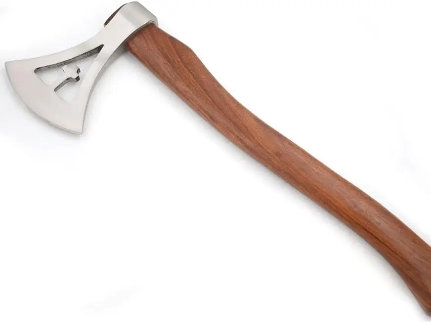 Medieval Warrior 20-inches Overall Gardening Hatchet with Sheath, Bushcraft Gardening Axe with Hardwood Handle High Carbon Steel for Chopping Wood, Outdoor Use