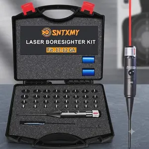 Green Laser Boresighter Kit Universal Bore Sighter Fit .17 to 12 GA Multi-Caliber Rifle Handgun Shotgun Zeroing Tool with Storage Case