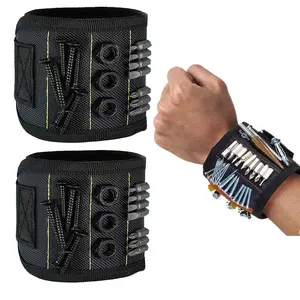 2PCS Magnetic Wristband for Holding Screws, Nails, Drill Bits for Men, for Dad - Premium Nylon, Lightweight Powerful Magnets for Dad, Husband, Grandpa, Handyman