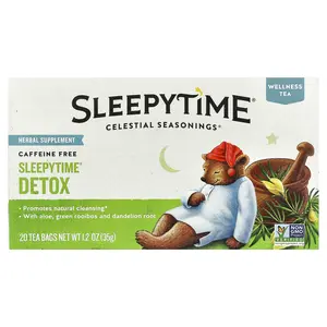 Celestial Seasonings Wellness Tea, Sleepytime® Detox, Caffeine Free, 20 Tea Bags, 1.2 oz (35 g)
