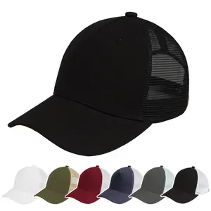 Solid Color Trucker Cap with Mesh for Men trucker hat dad black snapback Premium Men's Snapback