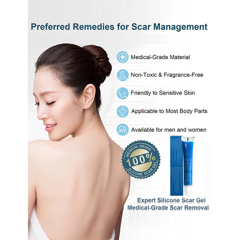 ANXINKANG Silicone Scar Gel, reduces the appearance of new and old scars from burns, stretch marks, surgery, trauma, keloids, etc., 0.70 oz (20g)
