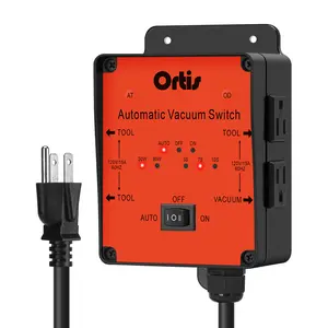 2025 New! Automatic Vacuum Switch, Ortis Dust Control Autoswitch for 3 Power Tools, Delay Vacuum On/Off to Prevent Circuit Overload and Tripping, Adjustable Actuation Threshold Garage Door Opener Home