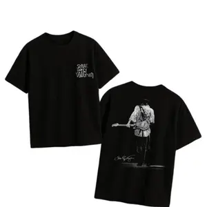 Stevie Ray Vaughan Signature Tee, SRV Double Trouble Vintage Blues Rock Guitarist Heavy Cotton Unisex T-Shirt Z