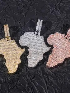 LYEECYEE Fashion Hip-Hop Jewelry Pendant, Map Pendant Retro Hip-Hop Trendy Streetwear Men's Necklace, the Perfect Gift for Festivals and Parties