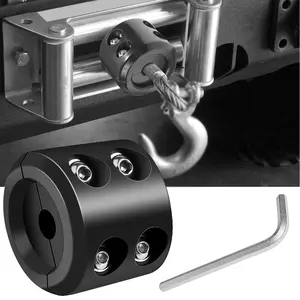 Rubber Winch Stops, Winch Cable Hooks with Stainless Steel Screws and Nuts Rubber Stops, Cable Protectors, Rubber Wire Plugs Hook Plugs