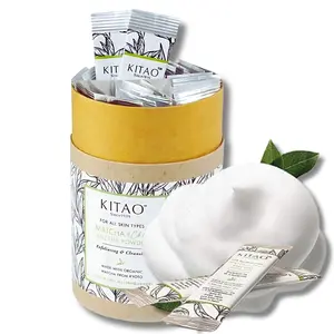 KITAO Enzyme Powder Face Wash with Organic Matcha & Chia, Anti-Aging & Exfoliating Foaming Facial Wash Powder Cleanser for Gentle Cleansing, Portable Powder Face Exfoliator for Travel from Japan 30 EA