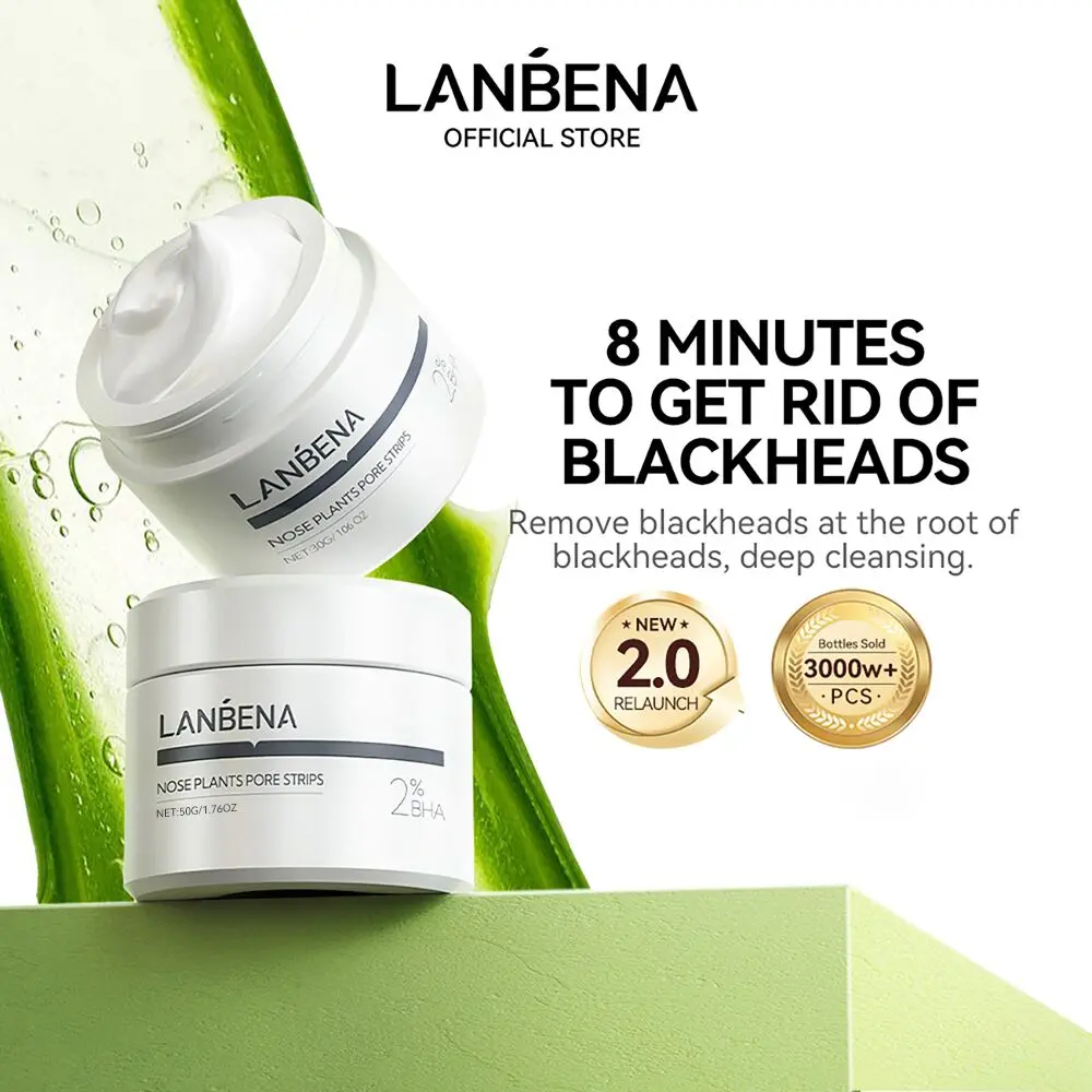 LANBENA Nose Plants Pore Strips Deep Cleansing Blackhead Mask 2% BHA 2.0  Version 30g Skincare Paper Comfort Repair Aloe - TikTok Shop