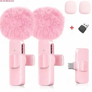 Wireless Lavalier Microphone Portable Mini Mic for iPhone Android PC Camera – Video Recording Live Streaming Vlog Gaming