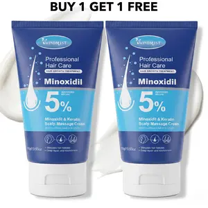 BUY 1 GET 1 FREE]Minoxidil 5% & Keratin Scalp Massage Cream for Hair Growth Treatment Anti Hair Loss Fast Regrowth Serum Scalp Nourishing Strengthening Essence Haircare