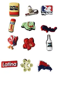 Rubber vinyl Dominican Republic & Puerto Rico Shoe Charms 12 PCs. 219