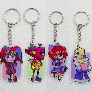 omni Ragatha Zooble Kinger KeyChain The Amazing Digital Circus Men Key Chain for Women Cartoon Figure Acrylic