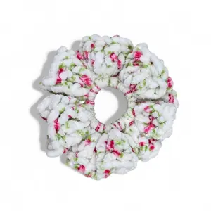 The Flora Crochet Scrunchie – Handmade Floral Colorful Hair Tie For Women and Girls Small, Medium, and Large