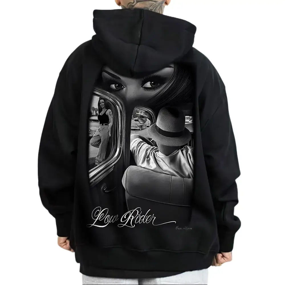 Melanated - Unisex Hoodie T-Shirt Sweatshirts Basic Fabric  Street Style Chicano Style, Mexican Clothings Outfit Streetwear Lowrider Gangsta