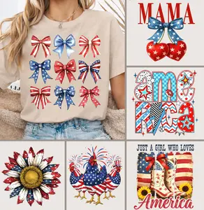 Retro 4th of July Shirt Bundle, Preppy America Coquette Shirt, 4th of July, 4th of July Gift - LORA ATCHER
