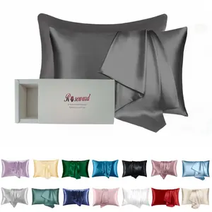 Pure Mulberry Silk Pillow Cases 2 Packs, Oeko-TEX Certified 100% Silk Pillowcase for Hair and Skin, Premium 22 Momme silk zippered pillowcase, USA