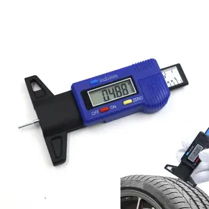 LCD Display Tire Tread Depth Gauge, Digital Tire Depth Gauge with Inch/MM Conversion of 0-1 Inches, Tread Checker Tester Measuring Gauge Tool for Car Motorcycle Truck SUV`