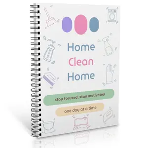 Cleaning Planner Notebook, 1 Piece Daily/Weekly Planner Notebook, Household Cleaning Planner, Personal Organizer for Home, Office Stationery & Supplies, Spiral Bound Planner