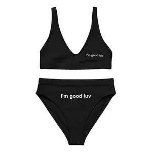 I'm Good Luv Print Recycled High-Waisted Bikini