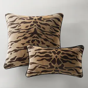 Z Gallerie Soft Bronze Animal Standard Pillow - 22in, Removable Design Cushion, Animal Standard Pillows
