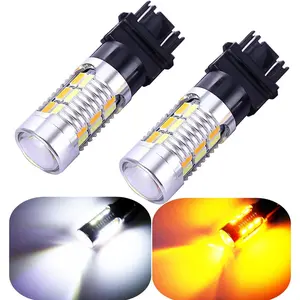 3157 3057 3357 4157 Turn Signal White Yellow Amber Switchback Led Light Bulbs 22 SMD with Projector for Standard Socket Not CK Pair of 2