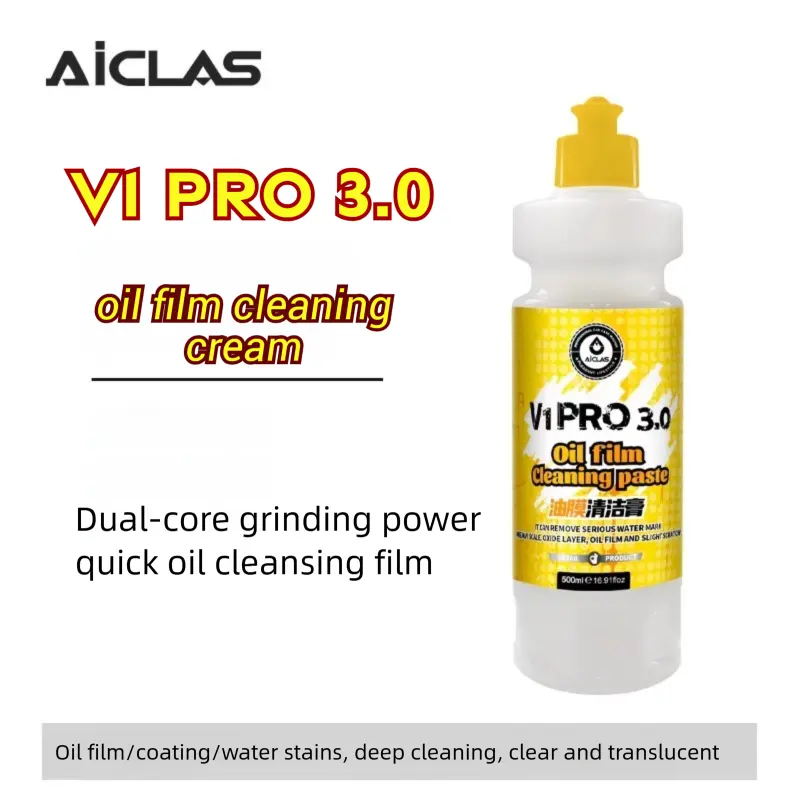 AICLAS V1Pro3.0 Car Front Windshield Oil Film Cleaning Cream Cerium Oxide Remove Coating Water Damage Minor Scratches Polishing Fluid