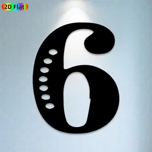 1pc Number 6 Metal Wall Art, Stylish Number 6 Statue Mural, Ideal Gift for New Year, Christmas, Number Decor Enthusiasts, Rust-Resistant Metal Wall Decor Wall Sculptures, Perfect for Indoor Wall & Outdoor Fence Number Art Enthusiasts