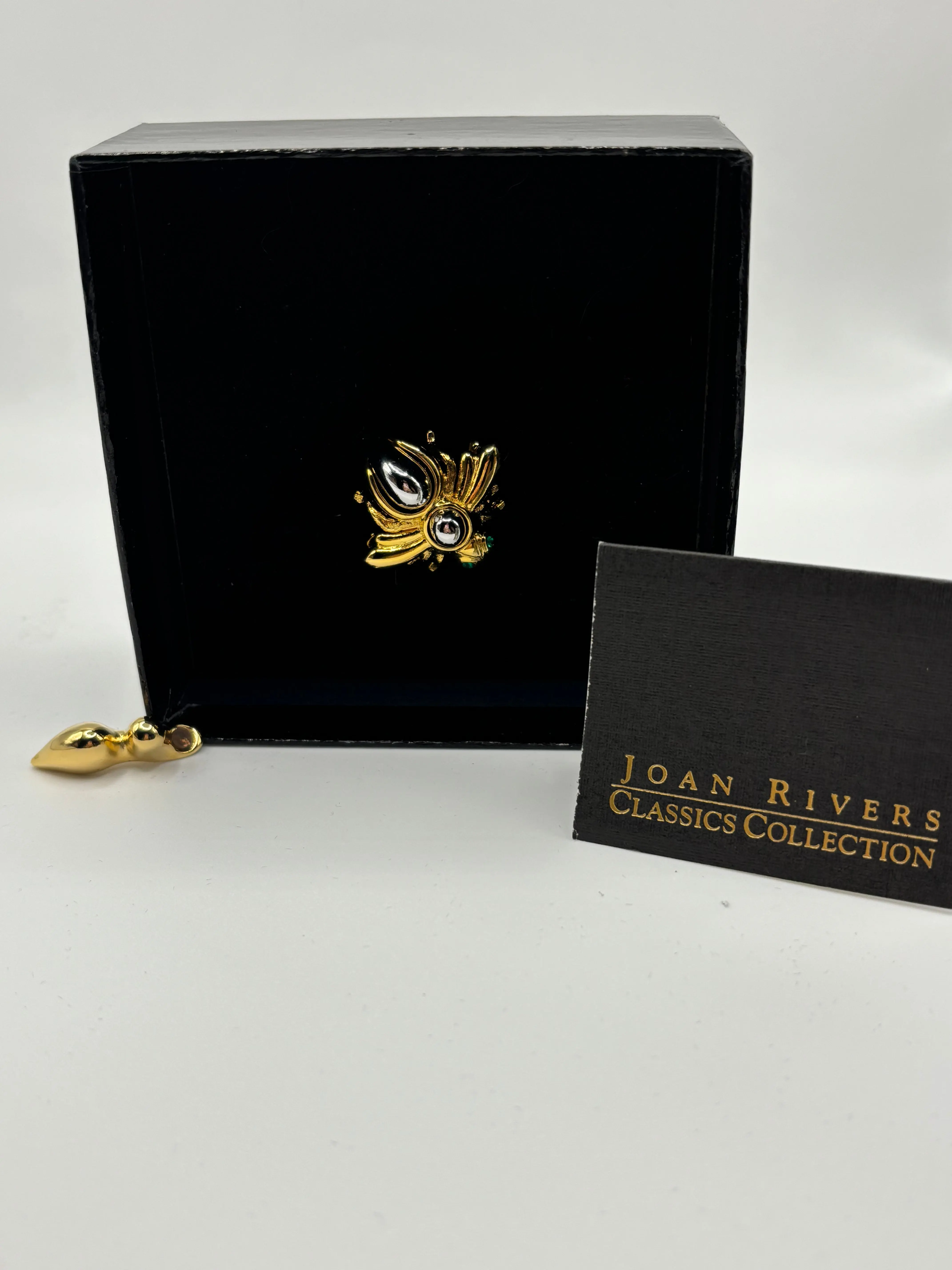 Vintage Joan Rivers Bee Pin W/ Gold Changeable Body