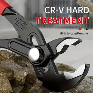 Water Pump Pliers - Quick-Release Adjustable Plumbing Wrench, Chrome Vanadium Steel Pipe Clamp Pliers with Non-Slip Grip (8"/10"/12")