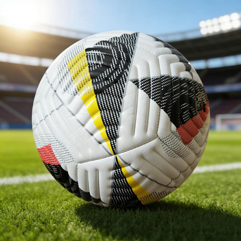 Size 5 Soccer Ball Football Durable PU Leather Set Machine Stitched for Training & Entertainment Perfect Gift for Boys Men