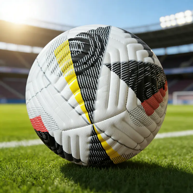 Size 5 Soccer Ball Football Durable PU Leather Set Machine Stitched for Training & Entertainment Perfect Gift for Boys Men