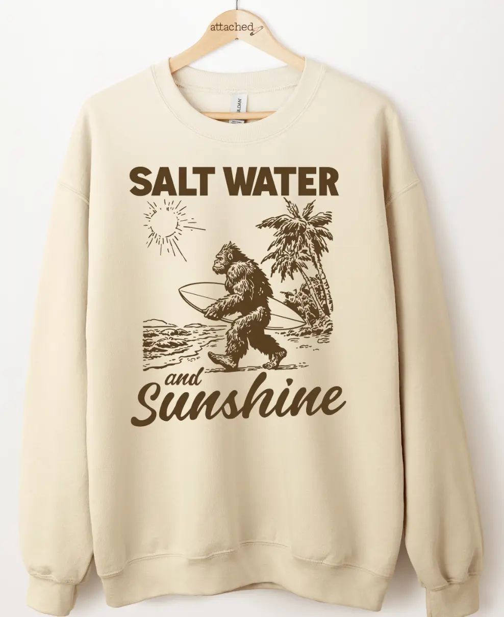 Salt Water Squatch Color On Color Graphic Top
