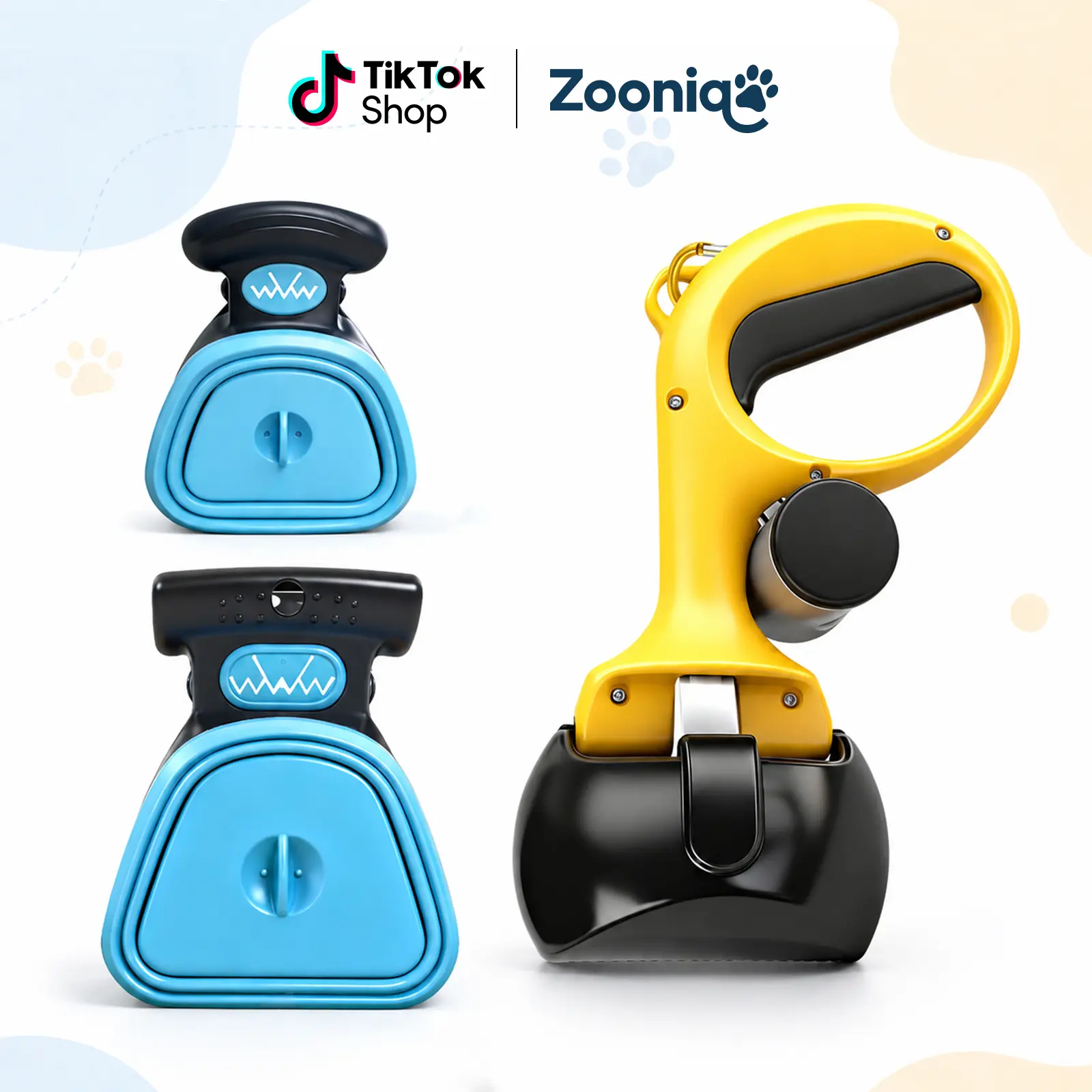 【Deal】Zoonigo Dog Pooper Scooper with Bag Holder, Small Medium Large Size Options, Portable Dog Waste Picker for Walks & Backyard