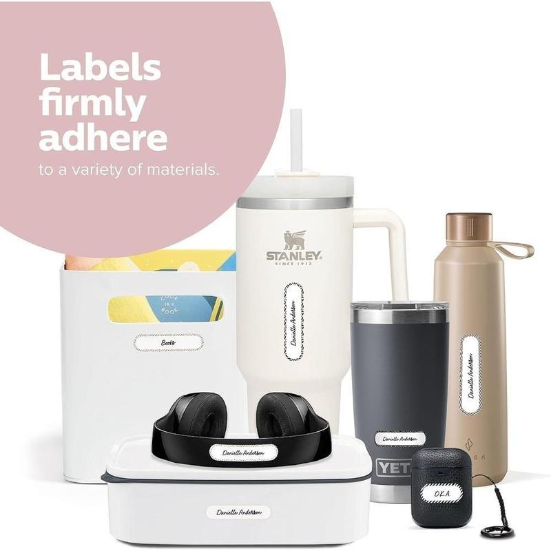 Waterproof Labels For Bottles,Containers-72 Stickers | All-Purpose & Personalizable | Dishwasher, Freezer & Microwave Safe | BPA-Free